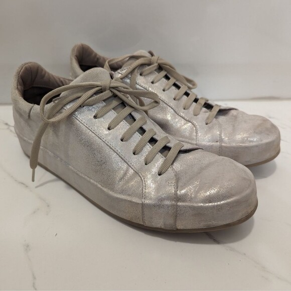 Homers Artisan 18128 Spanish Shimmer Glimmer Metallic Gold Silver Sneakers EU 40 - Picture 1 of 13
